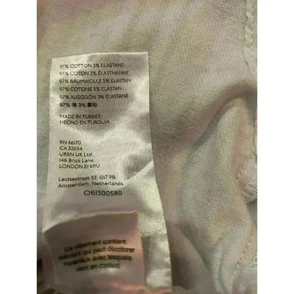 Anthropologie Maeve Oversize Denim Shirt S Shacket Jacket Boho Patchwork Stripe - Picture 13 of 14